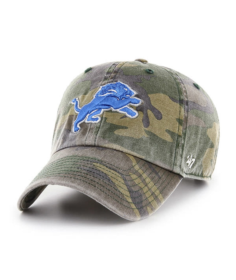 Detroit Lions '47 Cargo Camo Clean Up Adjustable Dad Hat
