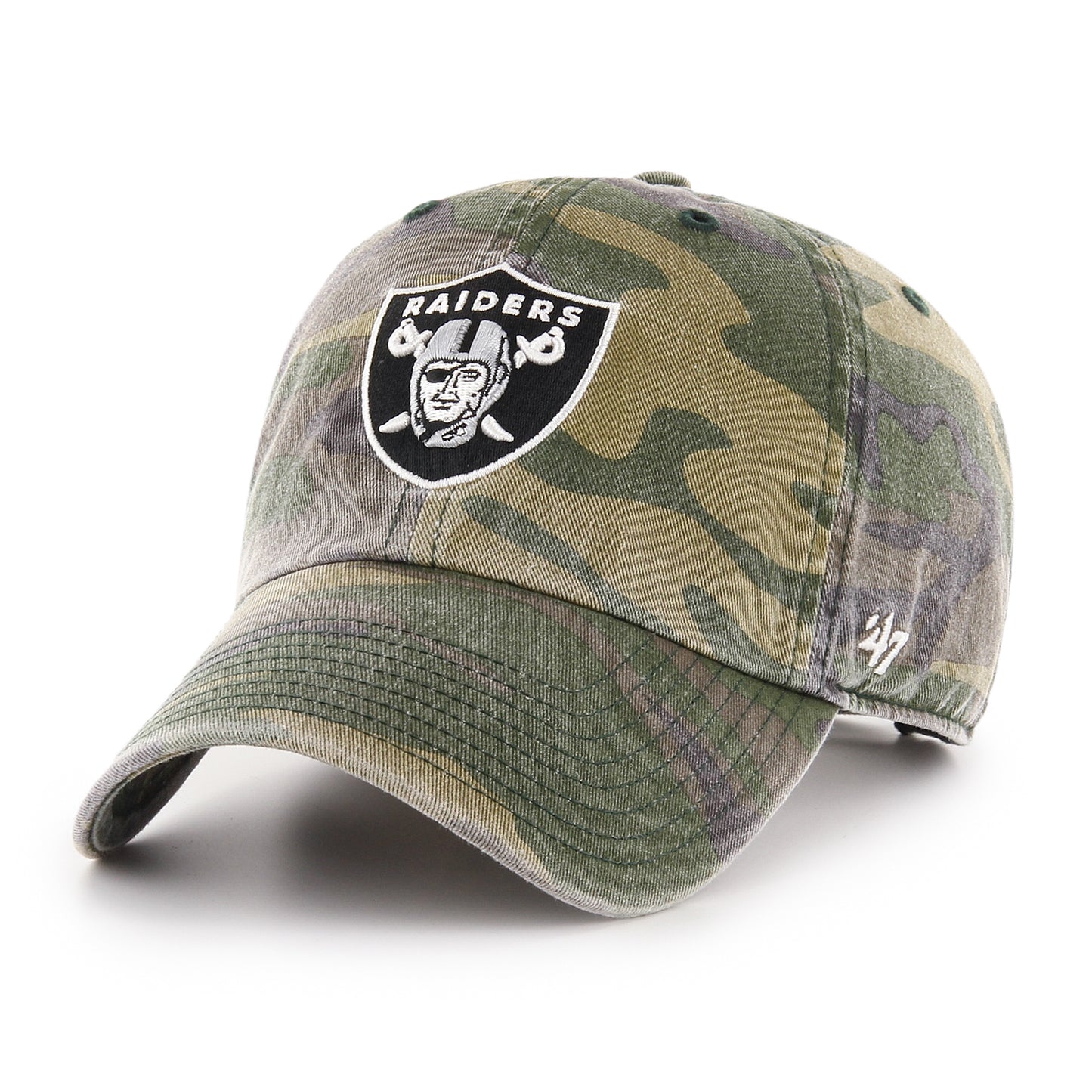 Las Vegas Raiders Cargo Camo '47 Clean Up Adjustable Dad Hat