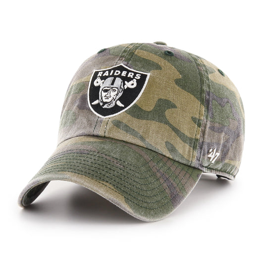 Las Vegas Raiders Cargo Camo '47 Clean Up Adjustable Dad Hat
