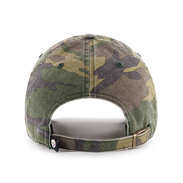 Pittsburgh Steelers Cargo Camo '47 Clean Up Adjustable Dad Hat