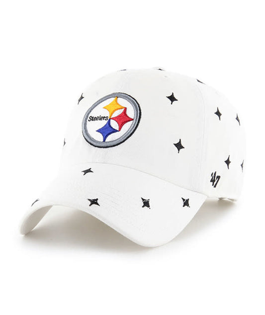 Pittsburgh Steelers '47 White Confetti Women's Clean Up Adjustable Hat