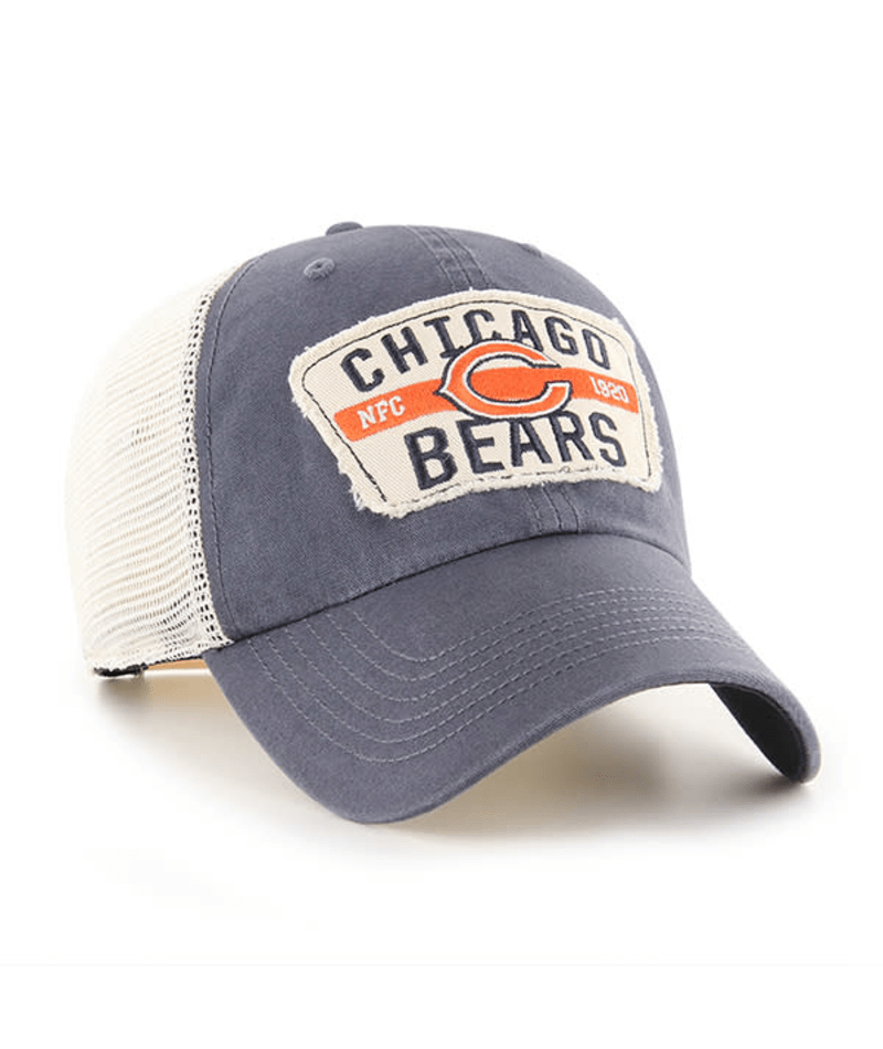 Chicago Bears '47 Brand Crawford Clean Up Trucker Mesh Snap Back Hat - Navy