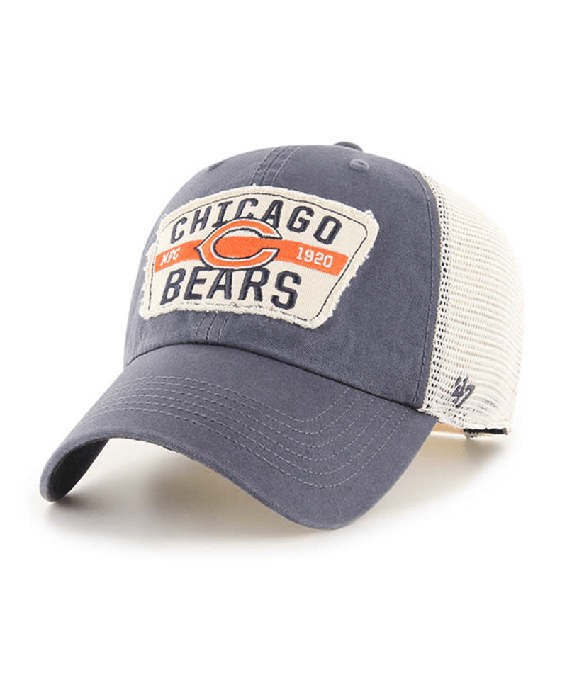 Chicago Bears '47 Brand Crawford Clean Up Trucker Mesh Snap Back Hat - Navy