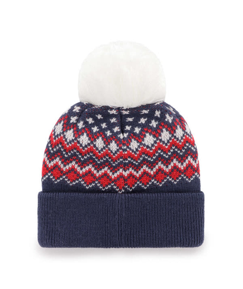 New England Patriots '47 Brand Womens Elsa Cuffed Knit Hat with Pom