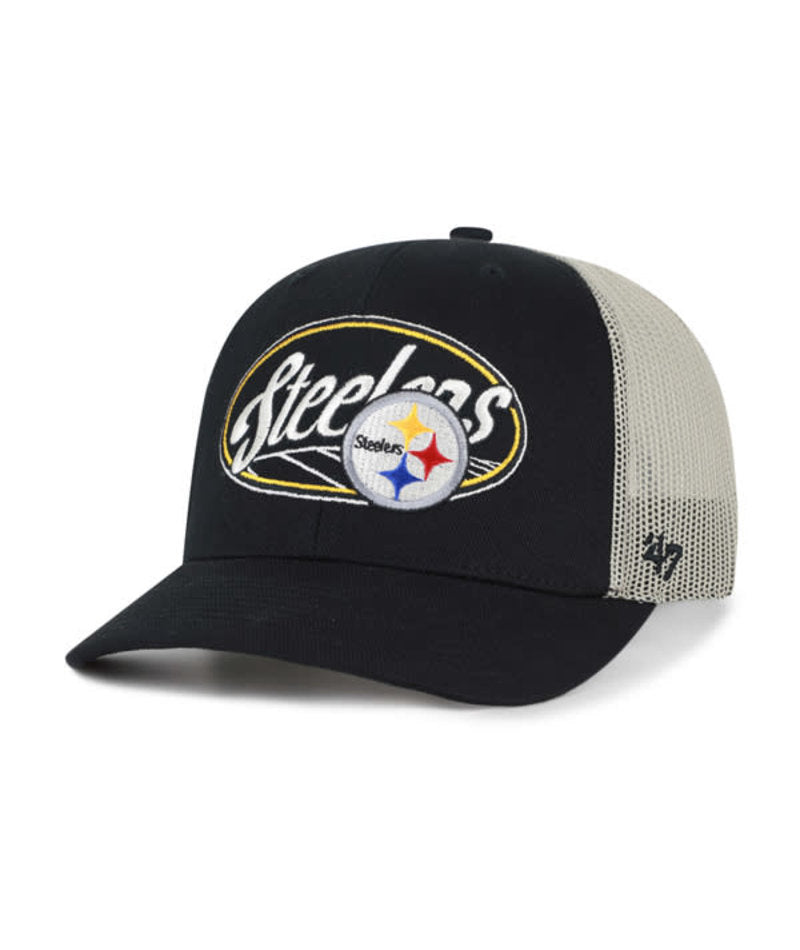 Pittsburgh Steelers '47 Enfield Strap Trucker Mesh Snapback Hat