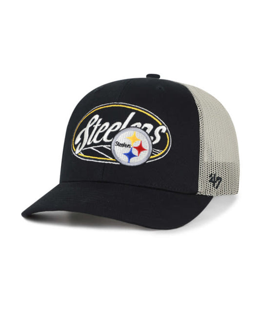 Pittsburgh Steelers '47 Enfield Strap Trucker Mesh Snapback Hat