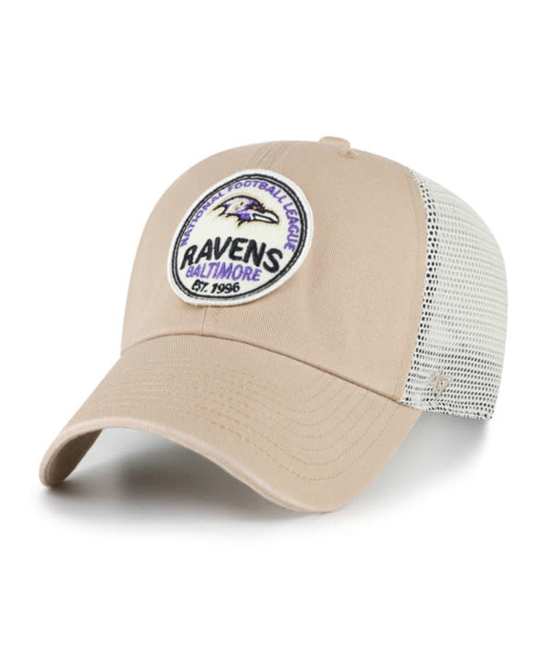 Baltimore Ravens '47 Khaki Felton Trucker Mesh Relax Fit Clean Up Hat