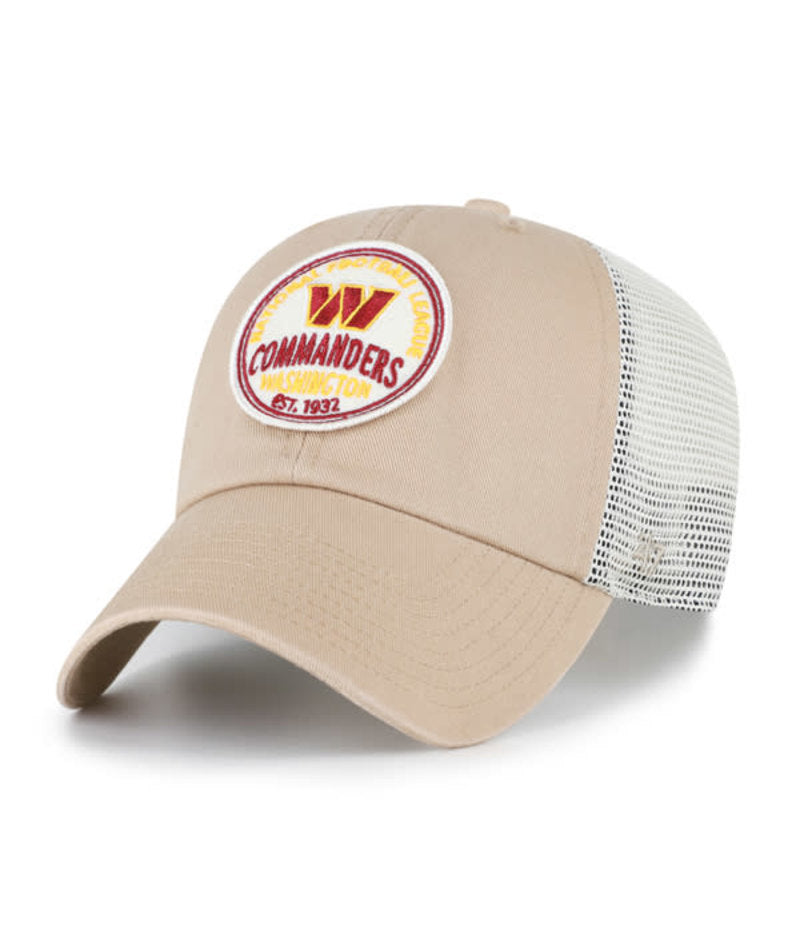Washington Commanders '47 Khaki Felton Trucker Mesh Relax Fit Clean Up Hat