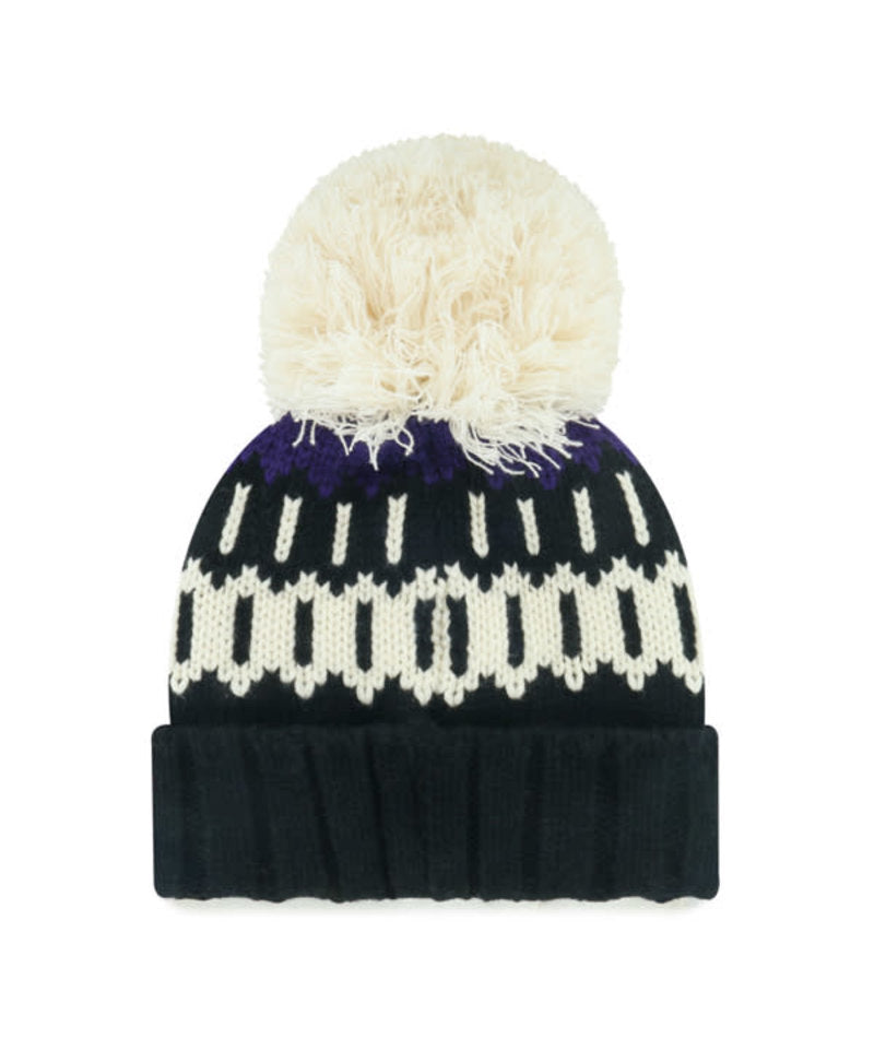 Baltimore Ravens '47 Brand Womens Felicity Cuffed Knit Hat with Pom