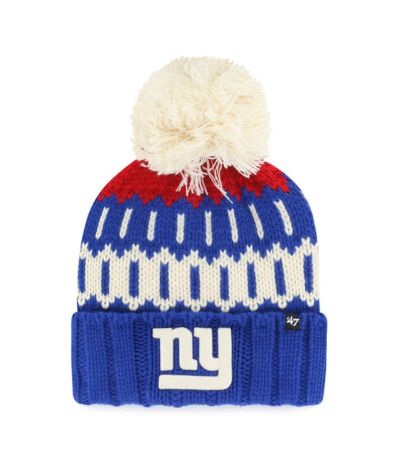 New York Giants '47 Brand Womens Felicity Cuffed Knit Hat with Pom