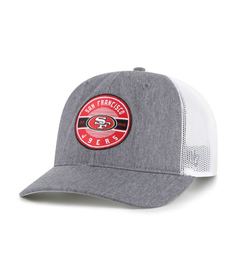 San Francisco 49ers '47 Brand Hash Mark Trucker Gray