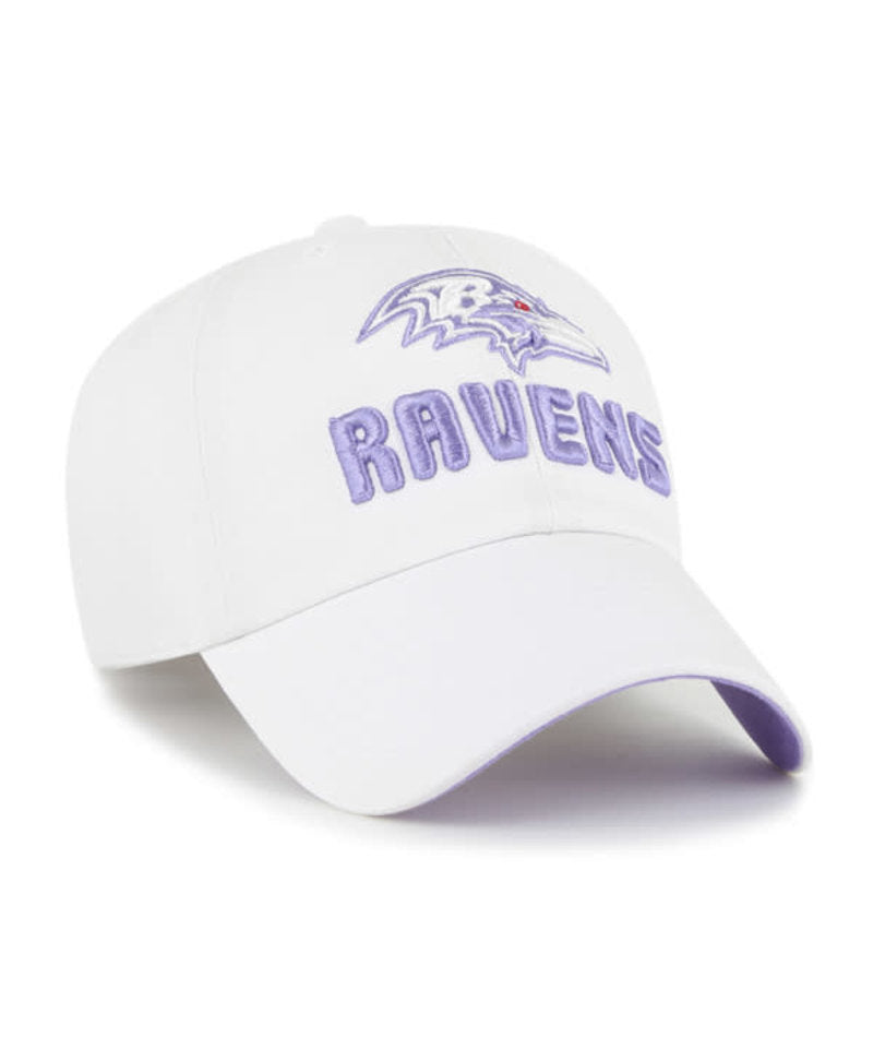Baltimore Ravens '47 Brand Luminance Clean Up  Women's Adjustable Hat- White