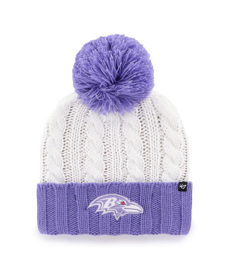 Baltimore Ravens '47 Brand Womens Luminance White Knit Hat