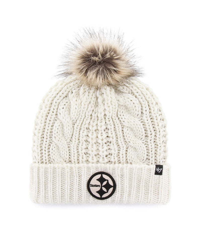 Pittsburgh Steelers '47 Brank Meeko Women's Knit Hat- Cream