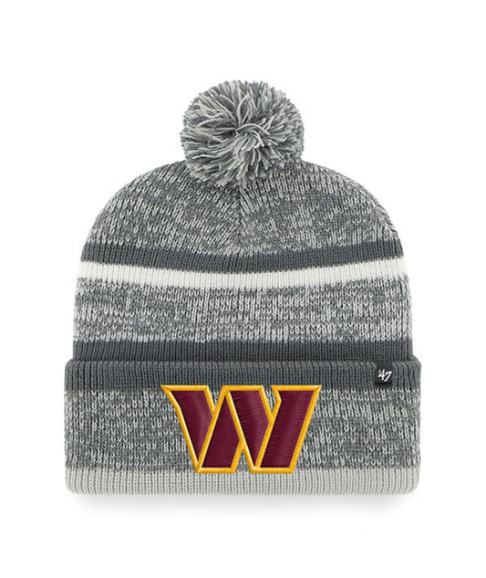 Washington Commanders '47 Brand Charcoal Northwood Cuff Knit Hat W/Pom