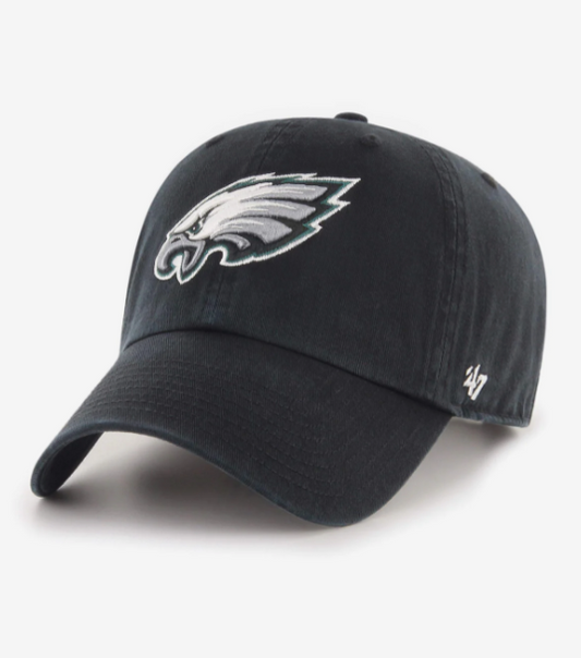 Philadelphia Eagles '47 Brand  Black Clean Up Adjustable Hat