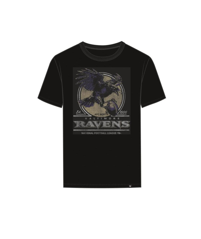 Baltimore Ravens '47 Historic Emblem Mark Scrum T-Shirt - Black