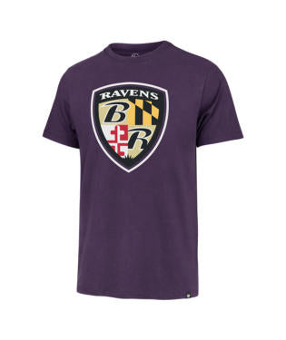 Baltimore Ravens '47 Brand Arch Franklin Shield T-Shirt Purple