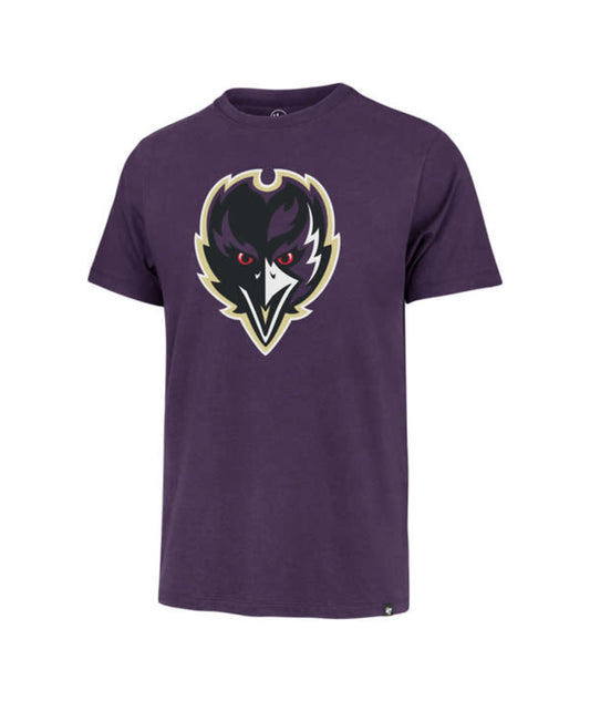Baltimore Ravens '47 Brand Arch Franklin Front Facing Bird T-Shirt Heather Purple