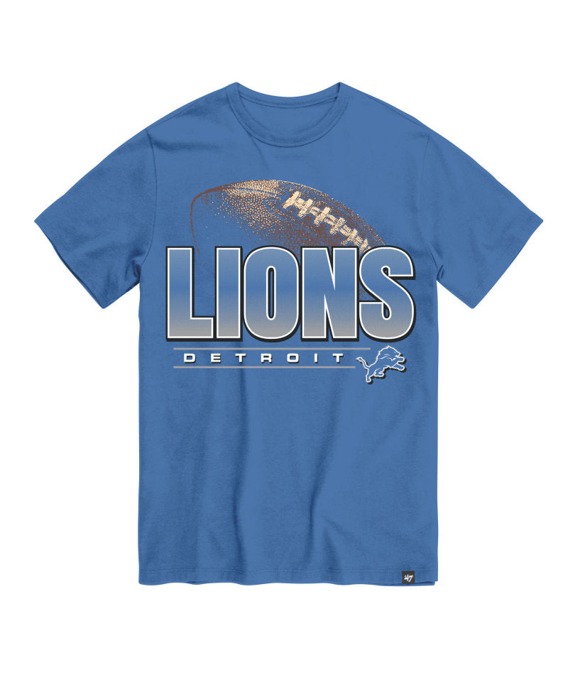 Detroit Lions '47 Flint Shadow Down T-Shirt- Blue