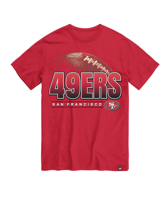 San Francisco 49ers '47 Flint Shadow Down T-Shirt-Red