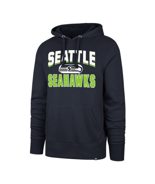 Seattle Seahawks'47 Counter Strike Headline Men's Hoodie- Navy