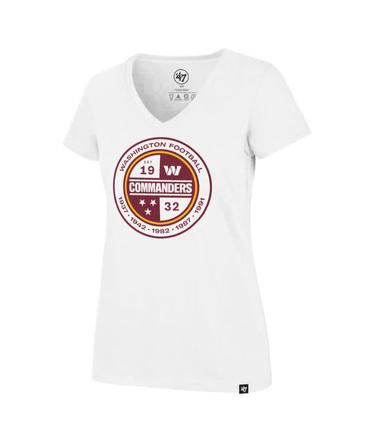 Washington Commanders '47 Women's Imprint Ultra Rival V-Neck T-Shirt
