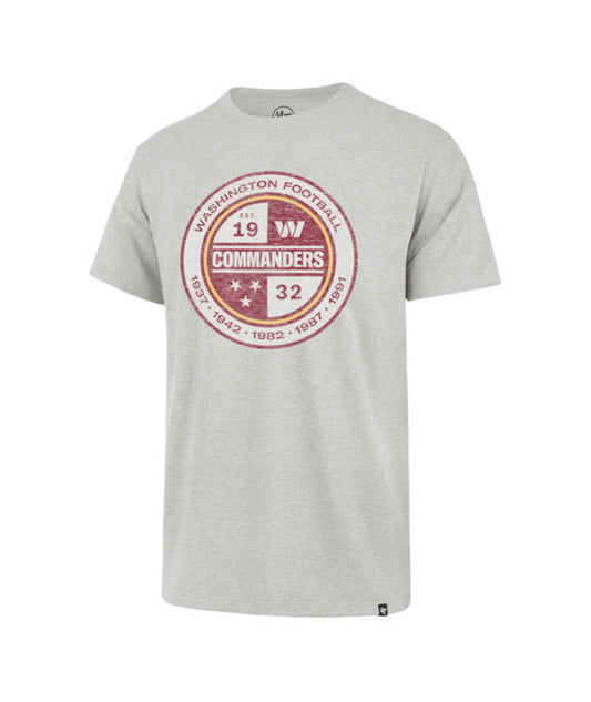 Washington Commanders '47 Brand Relay Premier Gray Franklin T-Shirt