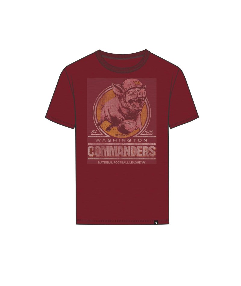 Washington Commanders '47 Historic Emblem Mark Scrum T-Shirt-Cardinal