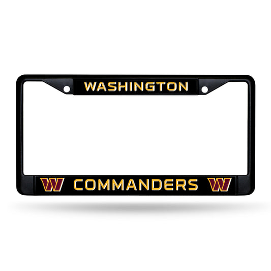 Washington Commanders Rico  12" x 6" Black Metal License Plate Frame