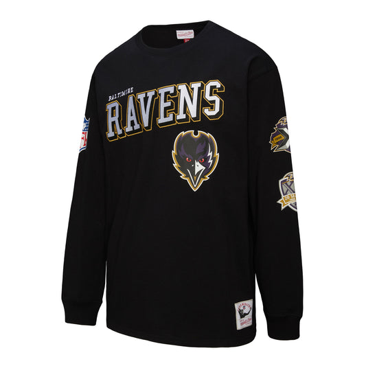 Baltimore Ravens Mitchell & Ness Training Camp Vintage Logos Long Sleeve Shirt
