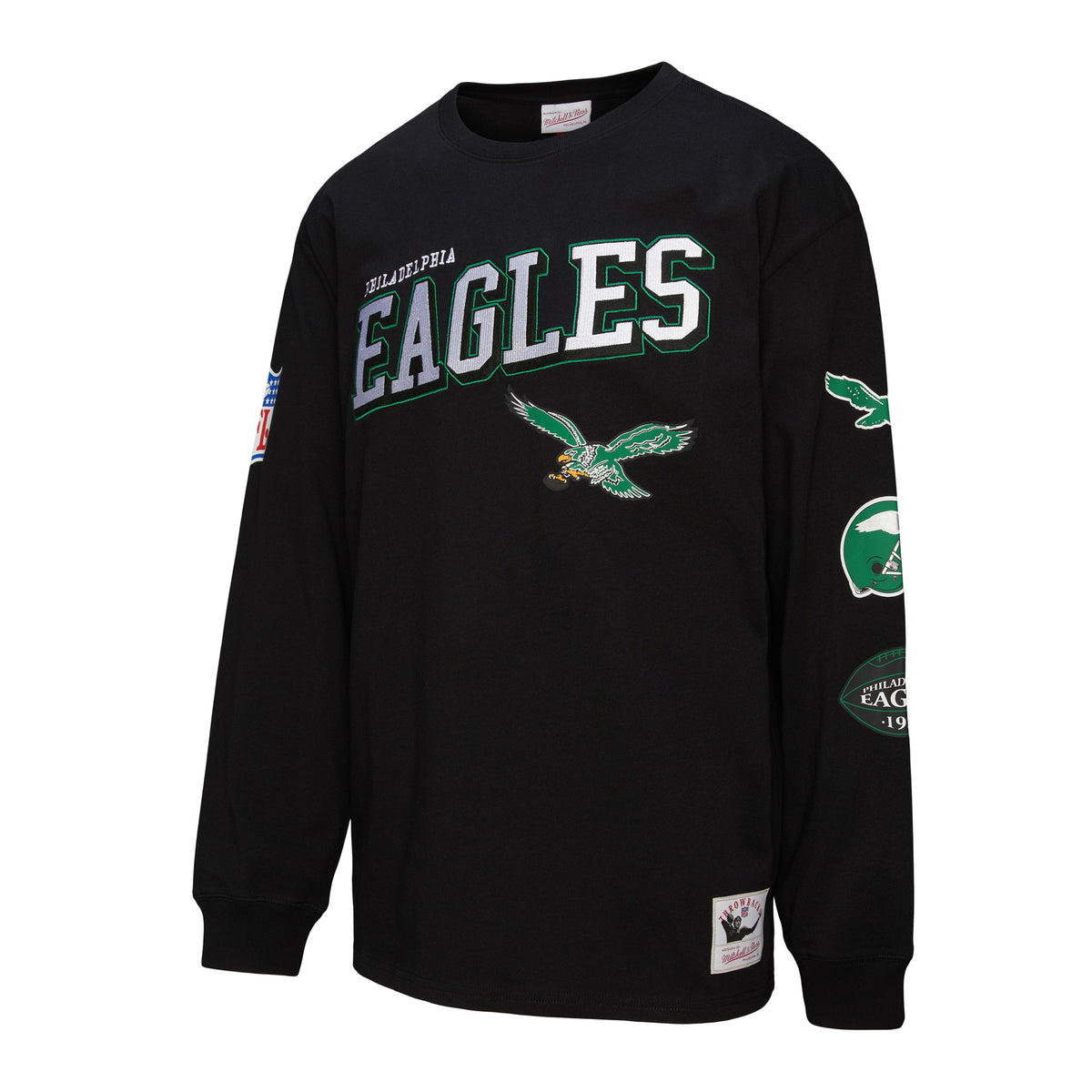 Philadelphia Eagles Mitchell & Ness Training Camp Vintage Logos Long Sleeve Shirt