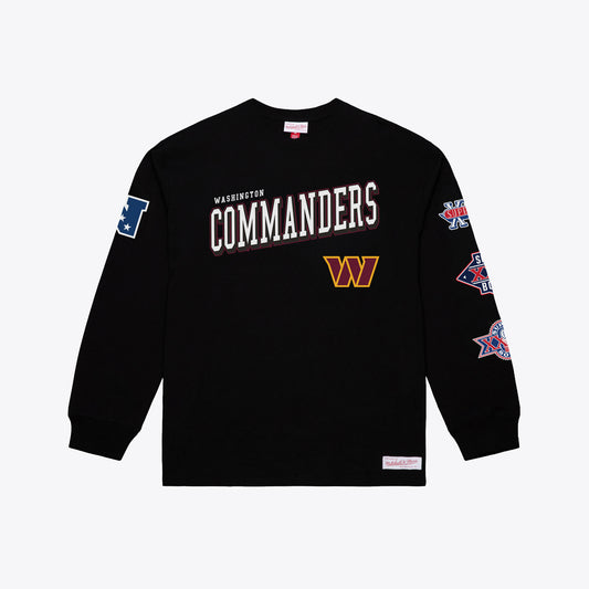 Washington Commanders Mitchell & Ness Training Camp Vintage Logos Long Sleeve Shirt