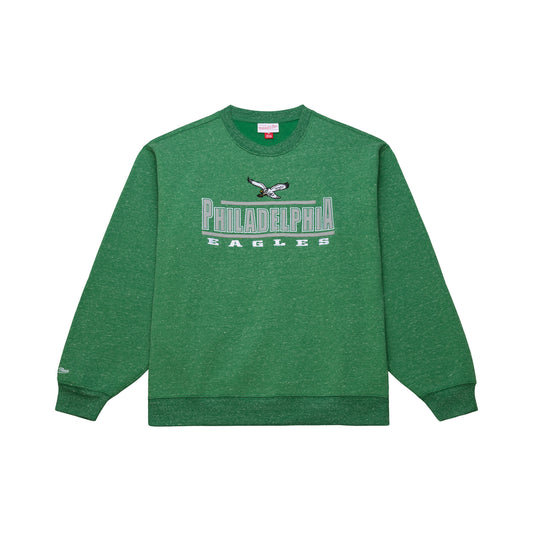 Philadelphia Eagles Mitchell & Ness Throw It Back Crew Neck