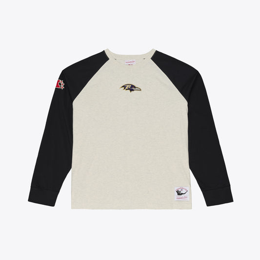 Baltimore Ravens Mitchell & Ness Retro Roots Premium Long Sleeve Shirt