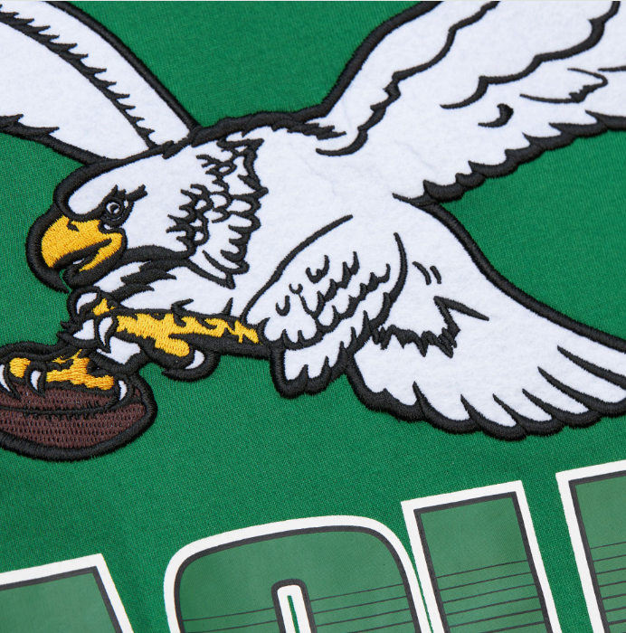 Philadelphia Eagles Mitchell & Ness Legendary Vintage All Over Logo Long Sleeve Shirt