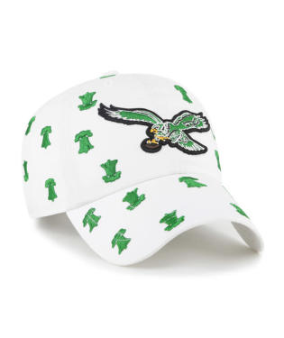 Philadelphia Eagles '47 White Confetti Women's Clean Up Adjustable Hat