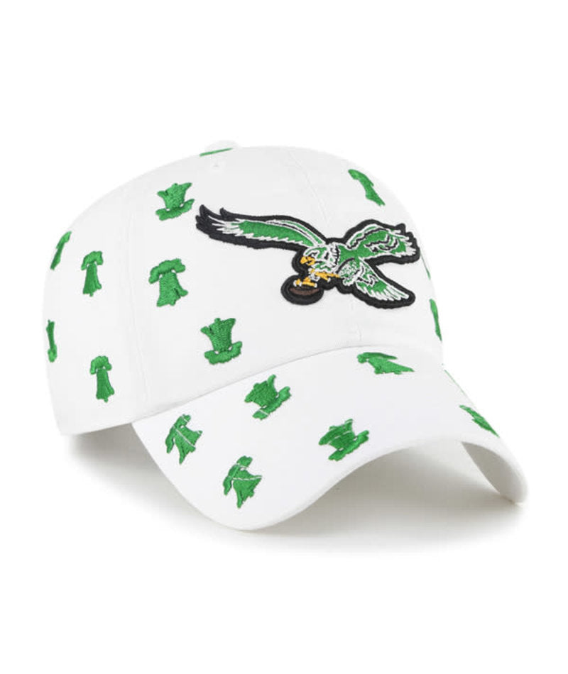 Philadelphia Eagles '47 White Confetti Women's Clean Up Adjustable Hat