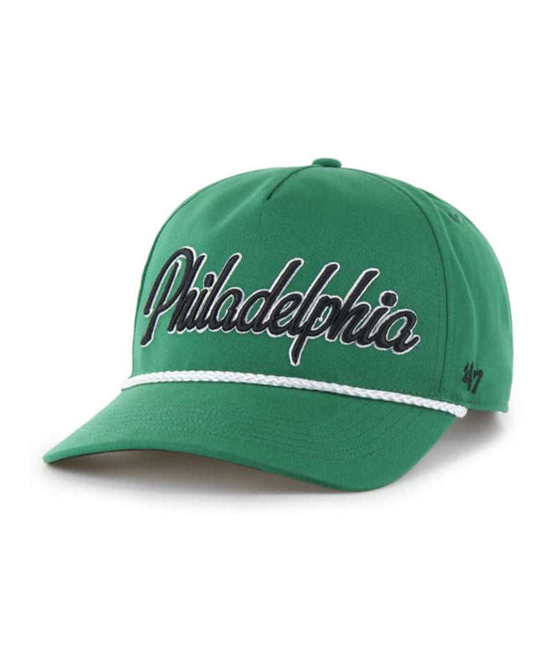 Philadelphia Eagles '47 Overland Hitch Trucker Adjustable Hat W/Rope -Kelly Green