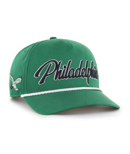 Philadelphia Eagles '47 Overland Hitch Trucker Adjustable Hat W/Rope -Kelly Green