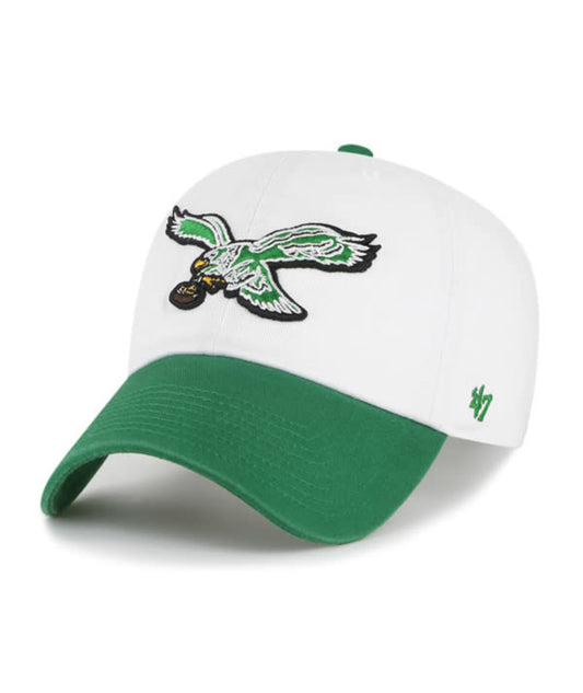 Philadelphia Eagles '47  Green/ White Legacy Clean Up Adjustable Hat