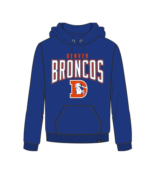 Denver Broncos '47 Elements Arch Headline Men's Hoodie- Royal Blue