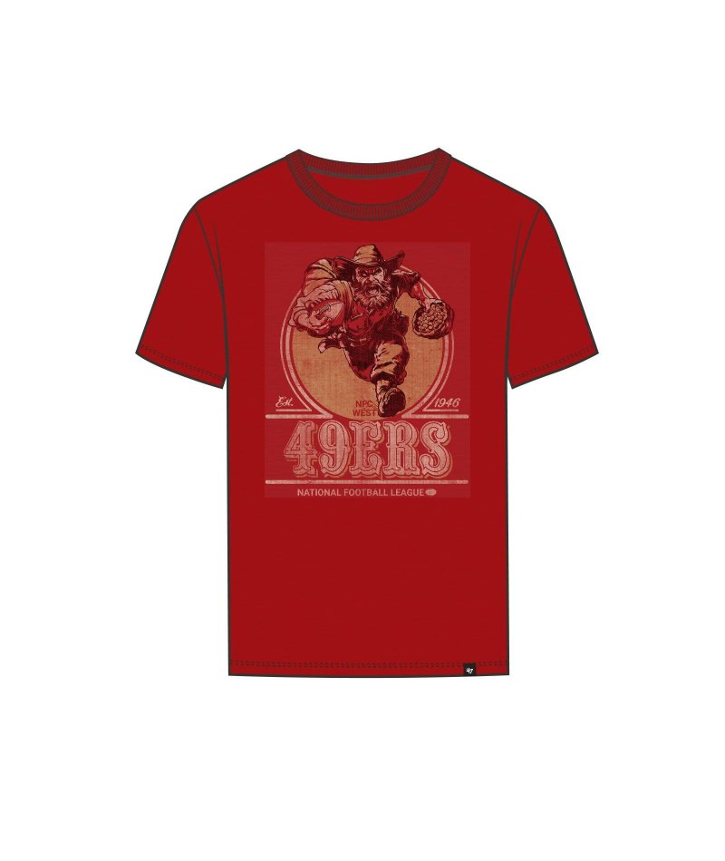 San Francisco 49ers '47 Historic Emblem Mark Scrum T-Shirt- Red