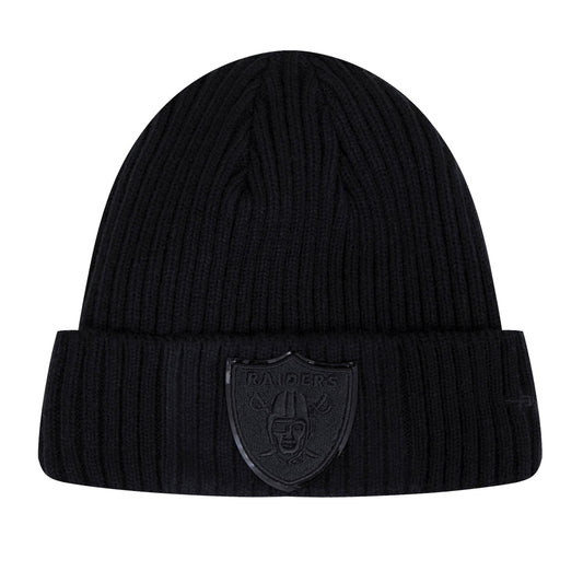 Lss Vegas Raiders Pro Standard Classic Triple Black Beanie Knit Hat