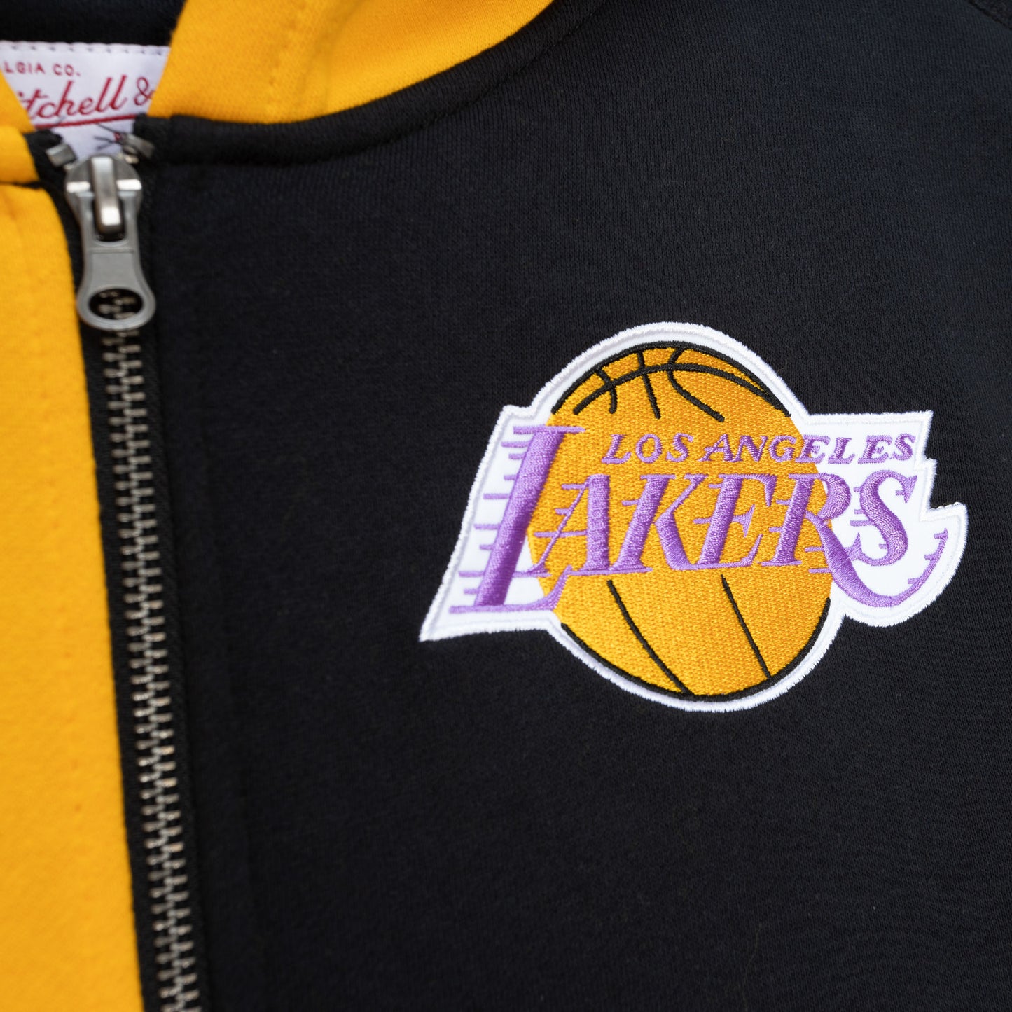 Los Angeles Lakers Mitchell & Ness Color Block Men's  Full Zip Hoody - Black/Gold