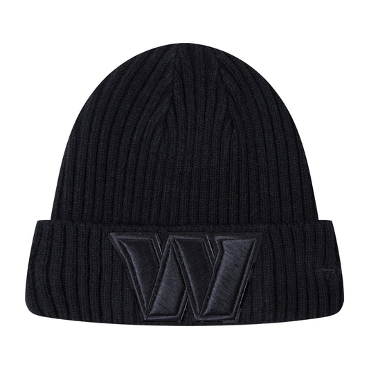 Washington Commanders Pro Standard Classic Triple Black Beanie Knit Hat