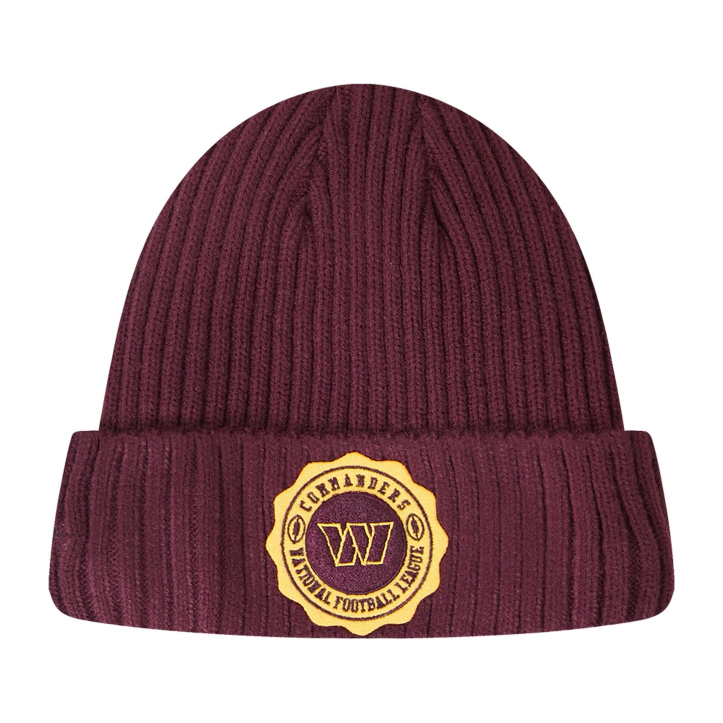 Washington Commanders Pro Standard Crest Emblem Beanie Knit Hat - Burgandy