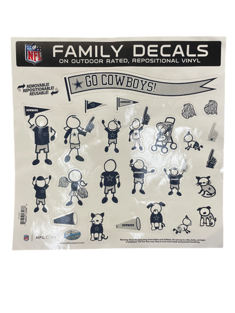 Dallas Cowboys Siskiyou 12X12 Family Decals