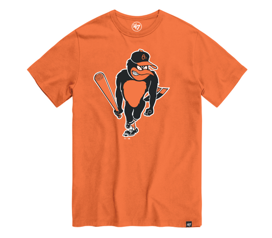 Baltimore Orioles '47 Brand Cooperstown Angry Bird Franklin Tee Shirt-Orange