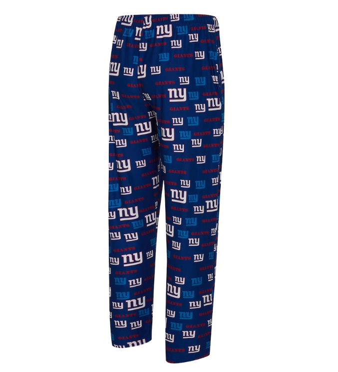 New York Giants  Concept Sports Men's Mosica All Over Print Sleep Pants